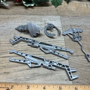 Lego Bionicle Weapons Staffs Grey Mixed Lot Of 5